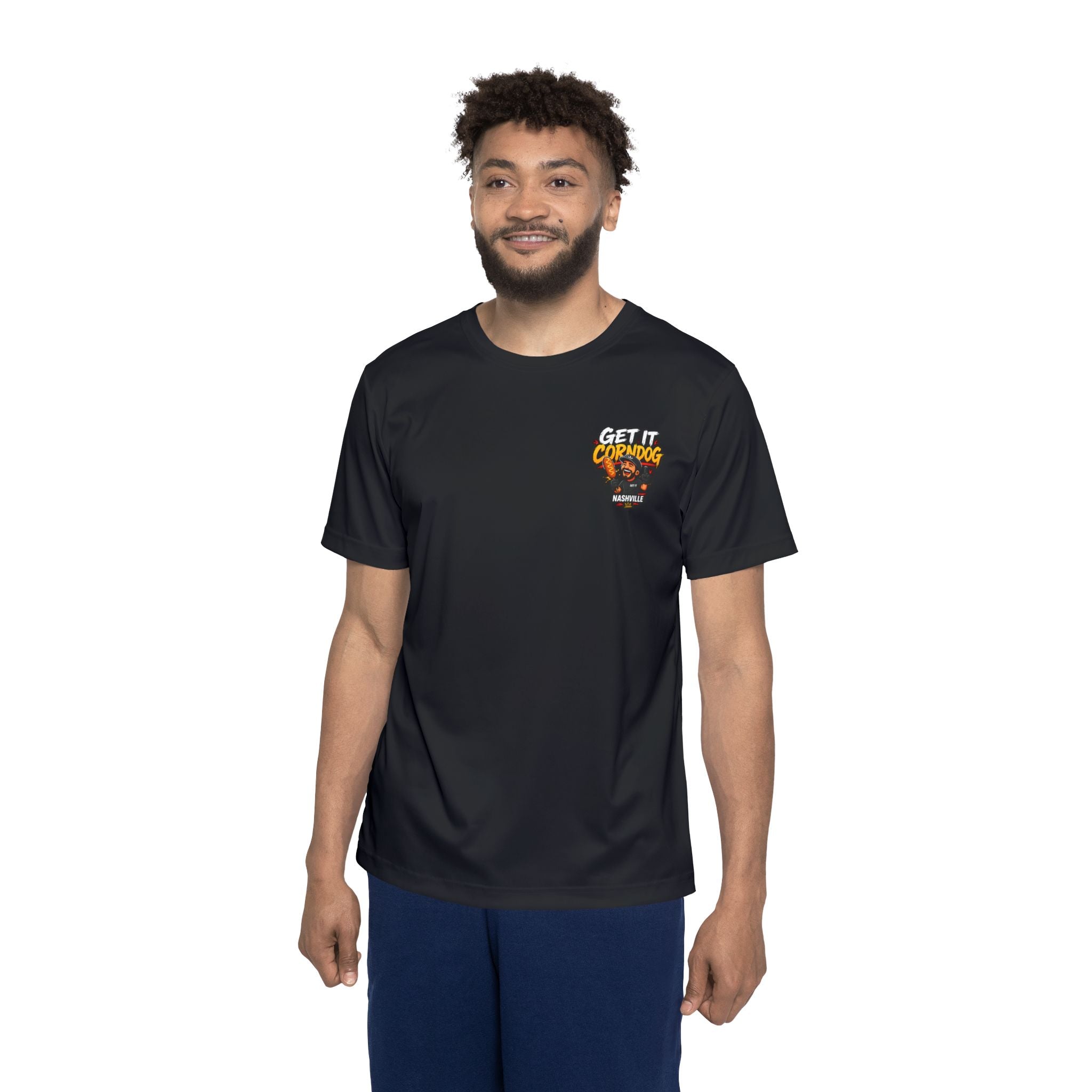 Get It Corndog Sports Jersey — Graphic Men's Athletic Tee (Nashville, Good Vibes)